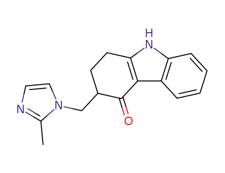 Molecular Structure of 99614-14-9 (1,2,3,9-Tetrahydro-3-[(2-methyl-1H-imidazole-1-yl)methyl]-4H-carbazol-4-one)
