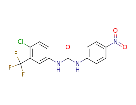 Molecular Structure of 370-52-5 (1-(4-chloro-3-(trifluoromethyl)phenyl)-3-(4-nitrophenyl)urea)