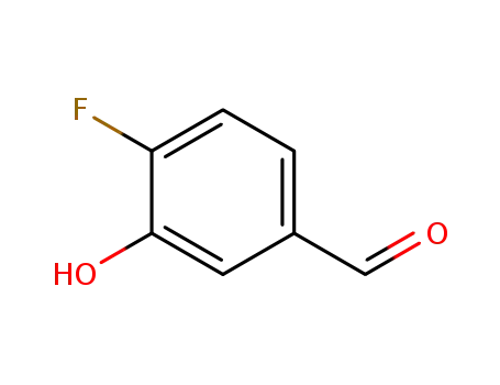 Molecular Structure of 103438-85-3 (4-fluoro-3-hydroxy-benzaldehyde)