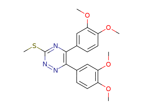 69482-98-0,5,6-Bis(3,4-dimethoxyphenyl)-3-methylthio-1,2,4-triazine,5,6-Bis(3,4-dimethoxyphenyl)-3-(methylthio)-as-triazine;as-Triazine,5,6-bis(3,4-dimethoxyphenyl)-3-(methylthio);1,2,4-Triazine,5,6-bis(3,4-dimethoxyphenyl)-3-(methylthio);