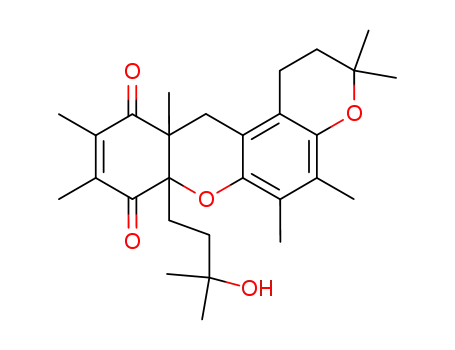 2,3-dihydro-3,5,5,6,9,10,11a(R)-heptamethyl-7a(S)-(3-hydroxy-3-methylbutyl)1H-pyrano<2,3-a>xanthene-8(7aH),11(11aH)-dione