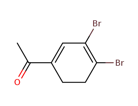 Molecular Structure of 85972-27-6 (Ethanone, 1-(3,4-dibromo-1,3-cyclohexadien-1-yl)-)