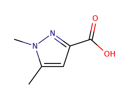Molecular Structure of 5744-59-2 (1,5-DIMETHYL-1H-PYRAZOLE-3-CARBOXYLIC ACID)