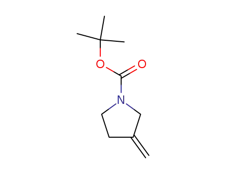 Molecular Structure of 114214-71-0 (tert-butyl 3-Methylenepyrrolidine-1-carboxylate)