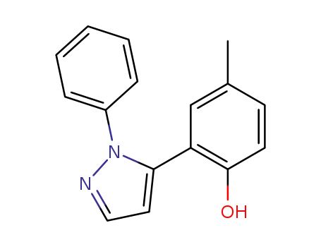 Molecular Structure of 90617-39-3 (1-PHENYL-1H-5-(2'-HYDROXY-5'-METHYLPHENYL)PYRAZOLE)