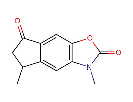 Molecular Structure of 80427-89-0 (3,5-dimethyl-5,6-dihydro-2H-indeno[5,6-d][1,3]oxazole-2,7(3H)-dione)