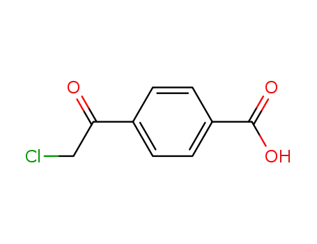 Molecular Structure of 76597-65-4 (Benzoic acid, 4-(chloroacetyl)-)