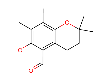 Molecular Structure of 6133-18-2 (2,2,7,8-Tetramethyl-6-hydroxychroman-5-carbaldehyde)