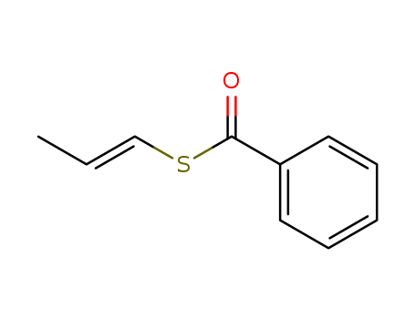 Molecular Structure of 144304-10-9 (Benzenecarbothioic acid, S-1-propenyl ester, (E)-)