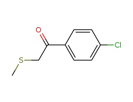 Molecular Structure of 24437-53-4 (Ethanone, 1-(4-chlorophenyl)-2-(methylthio)-)