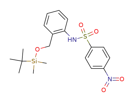 Molecular Structure of 817160-11-5 (N-(2-(((tert-butyldimethylsilyl)oxy)methyl)phenyl)-4-nitrobenzenesulfonamide)