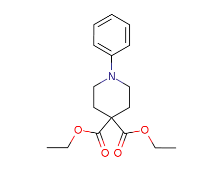 Molecular Structure of 28341-04-0 (diethyl 1-phenylpiperidine-4,4-dicarboxylate)