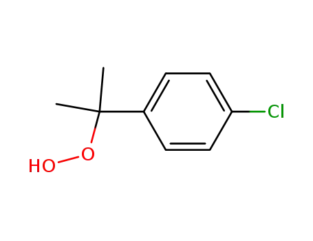 Molecular Structure of 3077-67-6 (Hydroperoxide, 1-(4-chlorophenyl)-1-methylethyl)