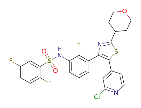 N-{3-[5-(2-chloropyridin-4-yl)-2-(tetrahydro-2H-pyran-4-yl)-1,3-thiazol-4-yl]-2-fluorophenyl}-2,5-difluorobenzenesulfonamide