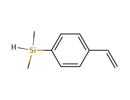 Molecular Structure of 4556-72-3 ((4 - vinyl phenyl) dimethyl silane)