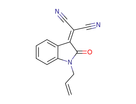 Molecular Structure of 519168-62-8 (2-(1-allyl-2-oxoindolin-3-ylidene)malononitrile)