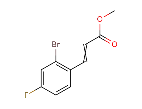 Molecular Structure of 404575-30-0 (2-Propenoic acid, 3-(2-bromo-4-fluorophenyl)-, methyl ester, (2E)-)