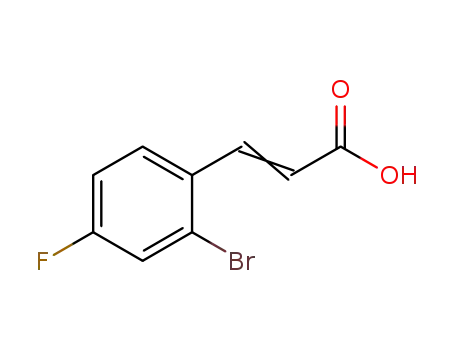 Molecular Structure of 289038-17-1 (2-BROMO-4-FLUOROCINNAMIC ACID)