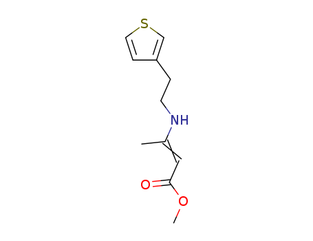 Molecular Structure of 102233-68-1 (2-Butenoic acid, 3-[[2-(3-thienyl)ethyl]amino]-, methyl ester)