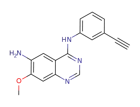 Molecular Structure of 1012057-52-1 (N4-(3-ETHYNYLPHENYL)-7-METHOXYQUINAZOLINE-4,6-DIAMINE)