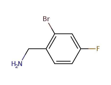 Molecular Structure of 739354-98-4 (Benzenemethanamine, 2-bromo-4-fluoro-)