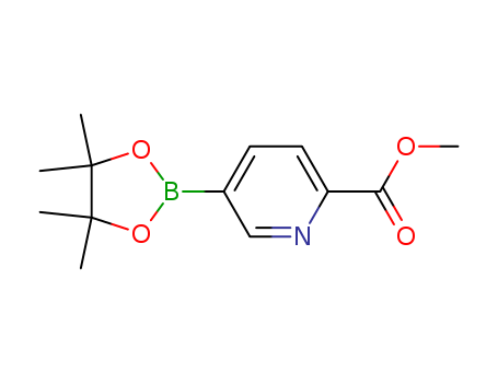 957065-99-5,Methyl 5-(4,4,5,5-tetramethyl-1,3,2-dioxaborolan-2-yl)picolinate,5-(4,4,5,5-Tetramethyl-[1,3,2]dioxaborolan-2-yl)pyridine-2-carboxylicacid methyl ester;Methyl5-(4,4,5,5-tetramethyl-1,3,2-dioxaborolan-2-yl)pyridine-2-carboxylate;