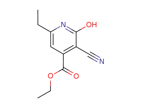 Molecular Structure of 31718-05-5 (ethyl 3-cyano-6-ethyl-2-oxo-1,2-dihydropyridine-4-carboxylate)