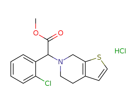 Molecular Structure of 144750-52-7 (CLOPIDOGREL  RELATED  COMPOUND  B (20 MG) (METHYL(+/-)-(O-CHLOROPHENYL)-4,5-DIHYDROTHIE-NO[2,3-C]PYRIDINE-6(7H)-ACETATE, HYDROCHLORIDE))