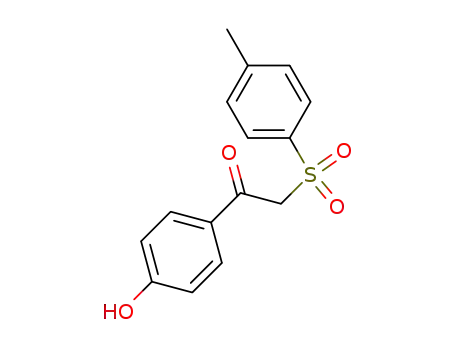 Molecular Structure of 896109-71-0 (1-(4-hydroxy-phenyl)-2-(toluene-4-sulfonyl)-ethanone)