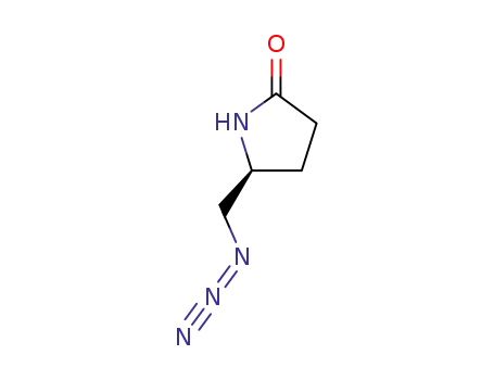 Molecular Structure of 145414-30-8 (2-Pyrrolidinone, 5-(azidomethyl)-, (5S)-)