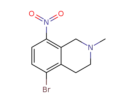Molecular Structure of 104737-00-0 (5-bromo-2-methyl-8-nitro-1,2,3,4-tetrahydroisoquinoline)