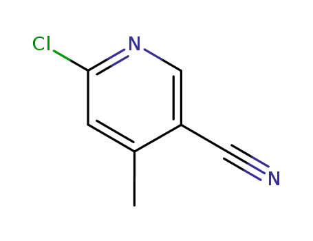 Molecular Structure of 66909-35-1 (2-Chloro-4-methyl-5-pyridinecarbonitrile)