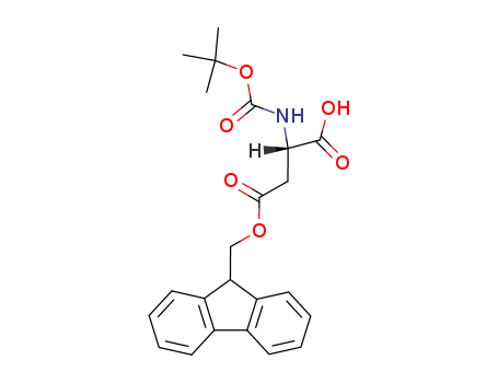 Molecular Structure of 123417-19-6 (BOC-D-ASP(OFM)-OH)