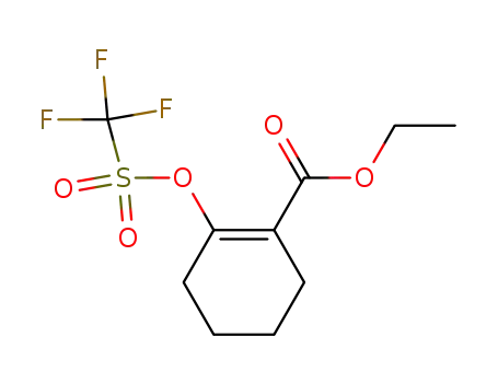 Molecular Structure of 122135-83-5 (ETHYL 2-(TRIFLUOROMETHYL SULFONYLOXY)-1-CYCLOHEXENE-1-CARBOXYLATE)