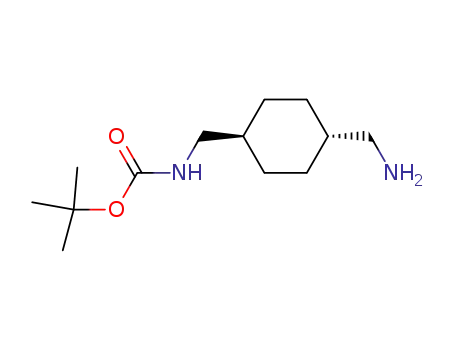 Molecular Structure of 166168-16-7 (TRANS-4-(BOC-AMINOMETHYL)-CYCLOHEXANEMETHANAMINE)