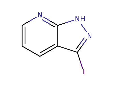 Molecular Structure of 117007-52-0 (3-Iodo-7-aza-1H-azaindazole)