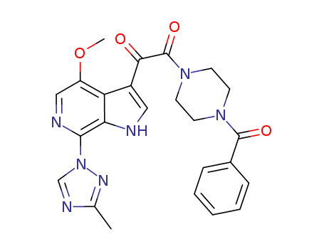 1-BENZOYL-4-[[4-METHOXY-7-(3-METHYL-1H-1,2,4-TRIAZOL-1-YL)-1H-PYRROLO[2,3-C]PYRIDIN-3-YL]OXOACETYL]PIPERAZINE