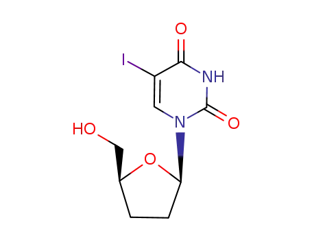 Molecular Structure of 105784-83-6 (5-IODO-2',3'-DIDEOXYURIDINE)
