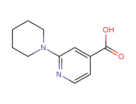 Molecular Structure of 855153-75-2 (2-PIPERIDIN-1-YLISONICOTIC ACID 97%2-PIPERIDIN-1-YLPYRIDIN-4-YLCARBOXYLIC ACID)