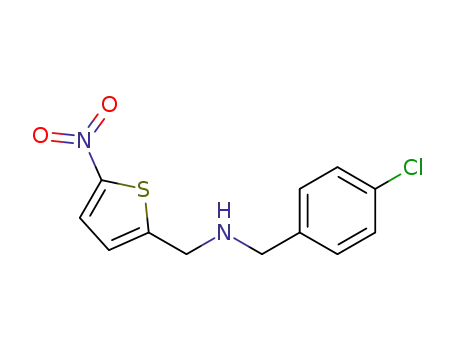 Molecular Structure of 1384516-10-2 (N-(4-chlorobenzyl)-1-(5-nitrothiophen-2-yl)methanamine)