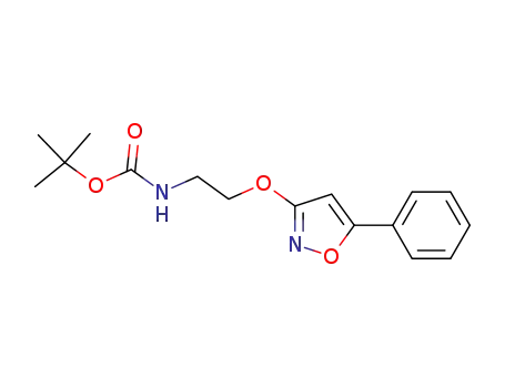 Molecular Structure of 195714-54-6 (3-(2-(N-tert-butoxycarbonylamino)ethoxy)-5-phenylisoxazole)