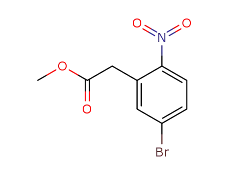 Molecular Structure of 189748-25-2 (Benzeneacetic acid, 5-bromo-2-nitro-, methyl ester)