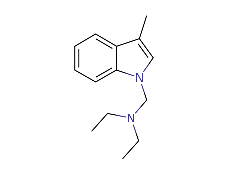 Molecular Structure of 1228023-70-8 (N-ethyl-N-((3-methyl-1H-indol-1-yl)methyl)ethanamine)
