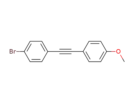 Molecular Structure of 189099-57-8 (Benzene, 1-bromo-4-[(4-methoxyphenyl)ethynyl]-)