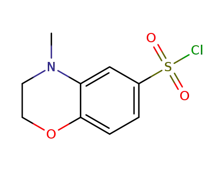 Molecular Structure of 892948-94-6 (4-Methyl-3,4-dihydro-2H-1,4-benzoxazine-6-sulfonyl chloride)