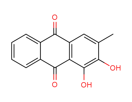 Molecular Structure of 602-63-1 (1,2-DIHYDROXY-3-METHYLANTHRAQUINONE)