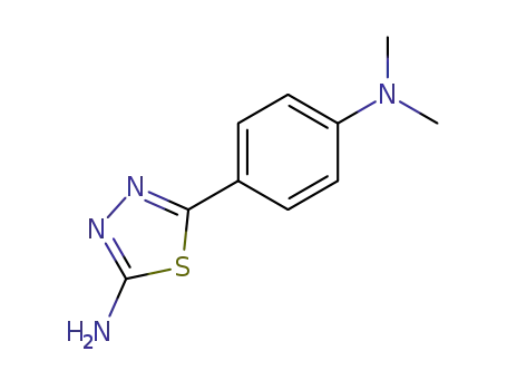 Molecular Structure of 3121-63-9 (1,3,4-Thiadiazol-2-amine, 5-[4-(dimethylamino)phenyl]-)