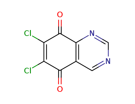 Molecular Structure of 102072-83-3 (6,7-dichloroquinazoline-5,8-dione)