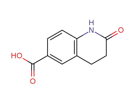 Molecular Structure of 70639-77-9 (2-oxo-1,2,3,4-tetrahydroquinoline-6-carboxylic acid)