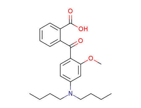 Molecular Structure of 141642-16-2 (Benzoic acid, 2-[4-(dibutylamino)-2-methoxybenzoyl]-)